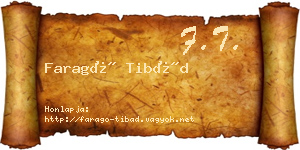 Faragó Tibád névjegykártya